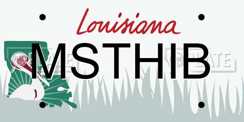 MSTHIB Louisiana License Plate