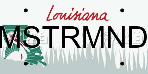 MSTRMND Louisiana License Plate