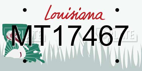MT17467 Louisiana License Plate