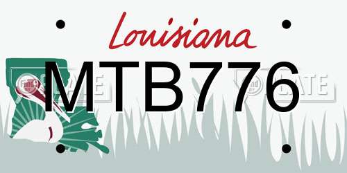 MTB776 Louisiana License Plate