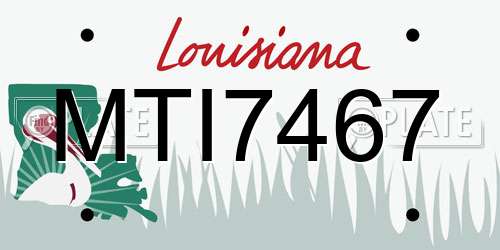 MTI7467 Louisiana License Plate