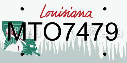 MTO7479 Louisiana License Plate