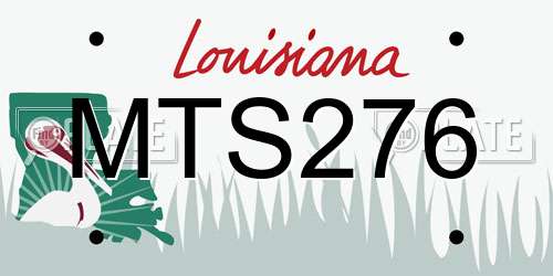 MTS276 Louisiana License Plate