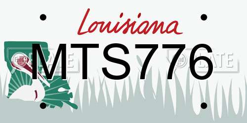 MTS776 Louisiana License Plate