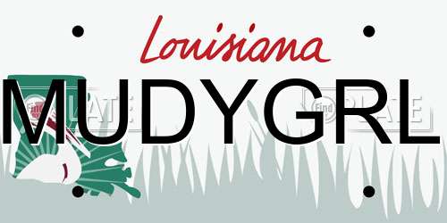 MUDYGRL Louisiana License Plate
