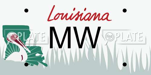 MW Louisiana License Plate