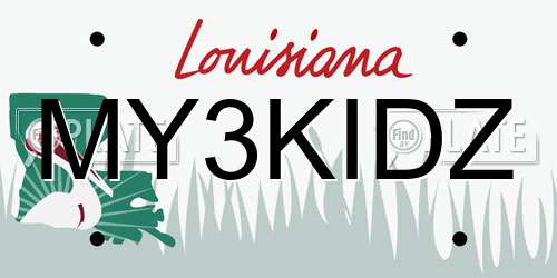MY3KIDZ Louisiana License Plate