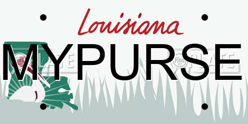 MYPURSE Louisiana License Plate