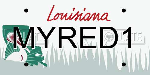 MYRED1 Louisiana License Plate
