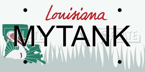 MYTANK Louisiana License Plate