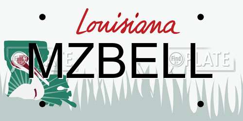 MZBELL Louisiana License Plate
