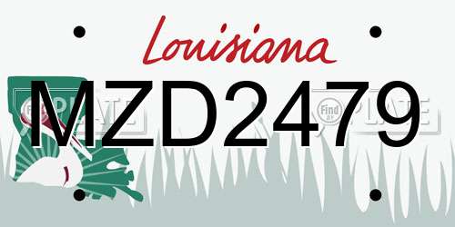 MZD2479 Louisiana License Plate