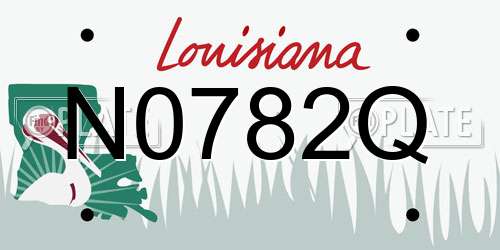 N0782Q Louisiana License Plate