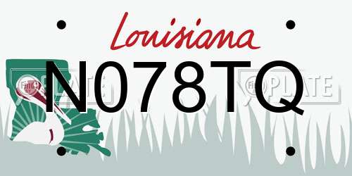 N078TQ Louisiana License Plate