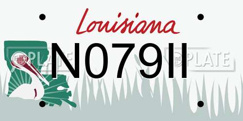 N079II Louisiana License Plate