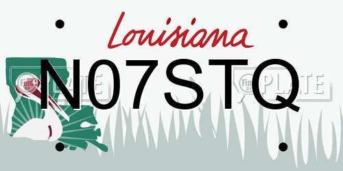 N07STQ Louisiana License Plate