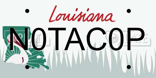 N0TAC0P Louisiana License Plate