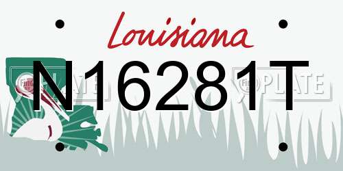 N16281T Louisiana License Plate