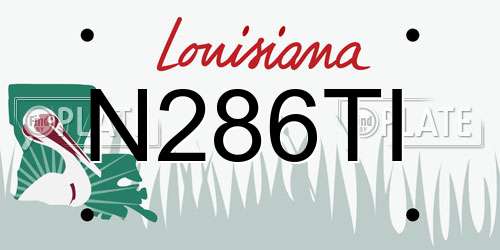 N286TI Louisiana License Plate