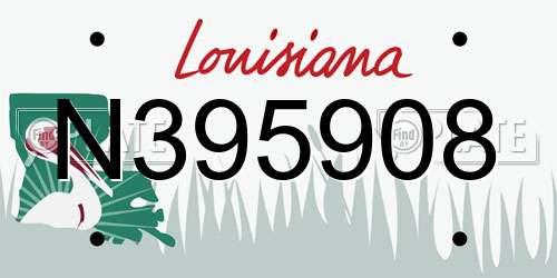 N395908 Louisiana License Plate