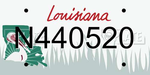 N440520 Louisiana License Plate