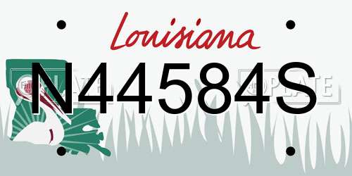 N44584S Louisiana License Plate