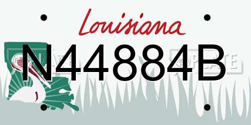 N44884B Louisiana License Plate