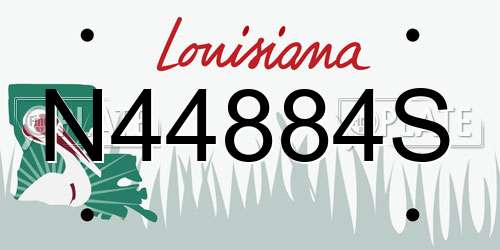 N44884S Louisiana License Plate