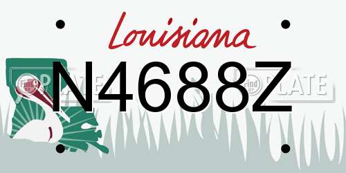 N4688Z Louisiana License Plate