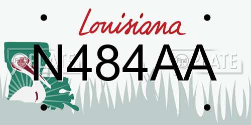 N484AA Louisiana License Plate