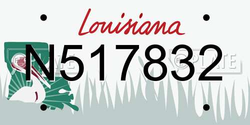 N517832 Louisiana License Plate