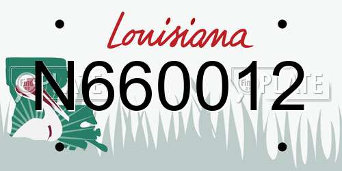 N660012 Louisiana License Plate