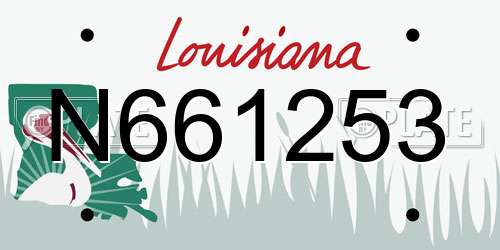 N661253 Louisiana License Plate