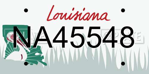 NA45548 Louisiana License Plate