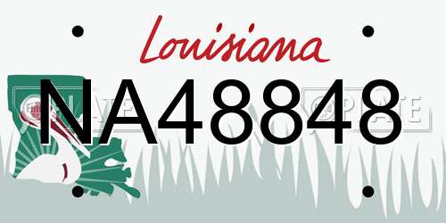 NA48848 Louisiana License Plate