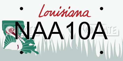 NAA10A Louisiana License Plate