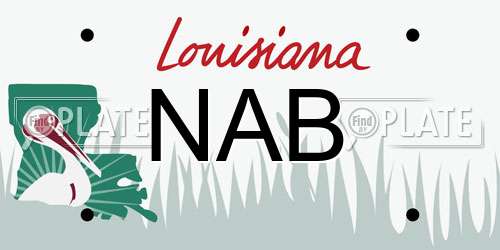 NAB Louisiana License Plate