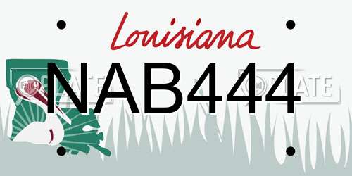 NAB444 Louisiana License Plate