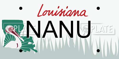 NANU Louisiana License Plate
