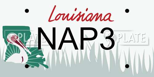 NAP3 Louisiana License Plate