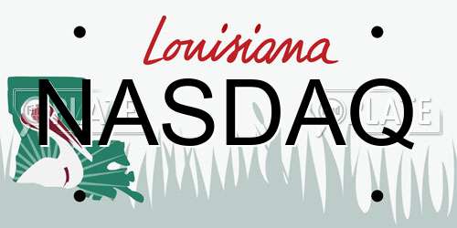NASDAQ Louisiana License Plate