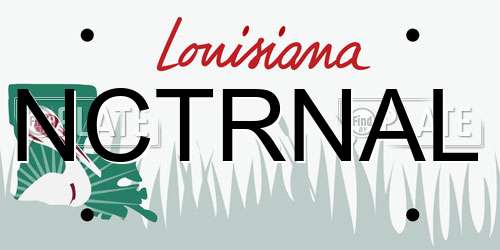 NCTRNAL Louisiana License Plate