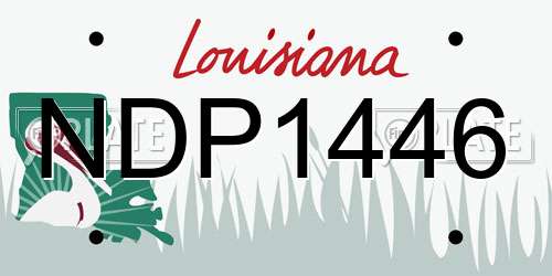 NDP1446 Louisiana License Plate