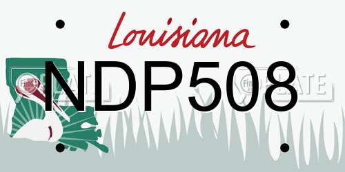 NDP508 Louisiana License Plate