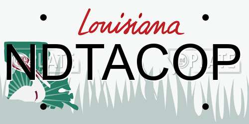 NDTACOP Louisiana License Plate