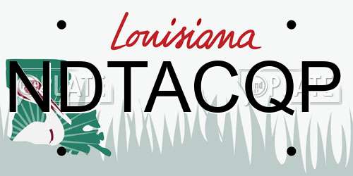 NDTACQP Louisiana License Plate
