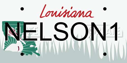 NELSON1 Louisiana License Plate
