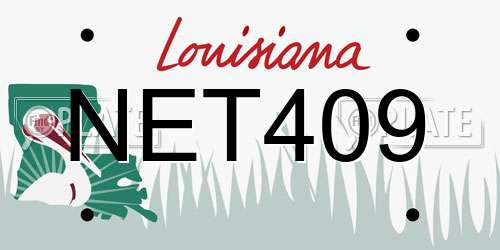 NET409 Louisiana License Plate