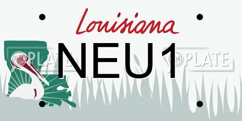NEU1 Louisiana License Plate