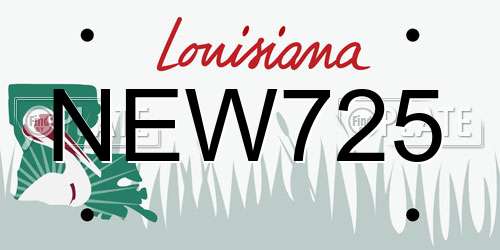 NEW725 Louisiana License Plate